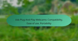 Usb Plug-And-Play Webcams: Compatibility, Ease of use, Portability