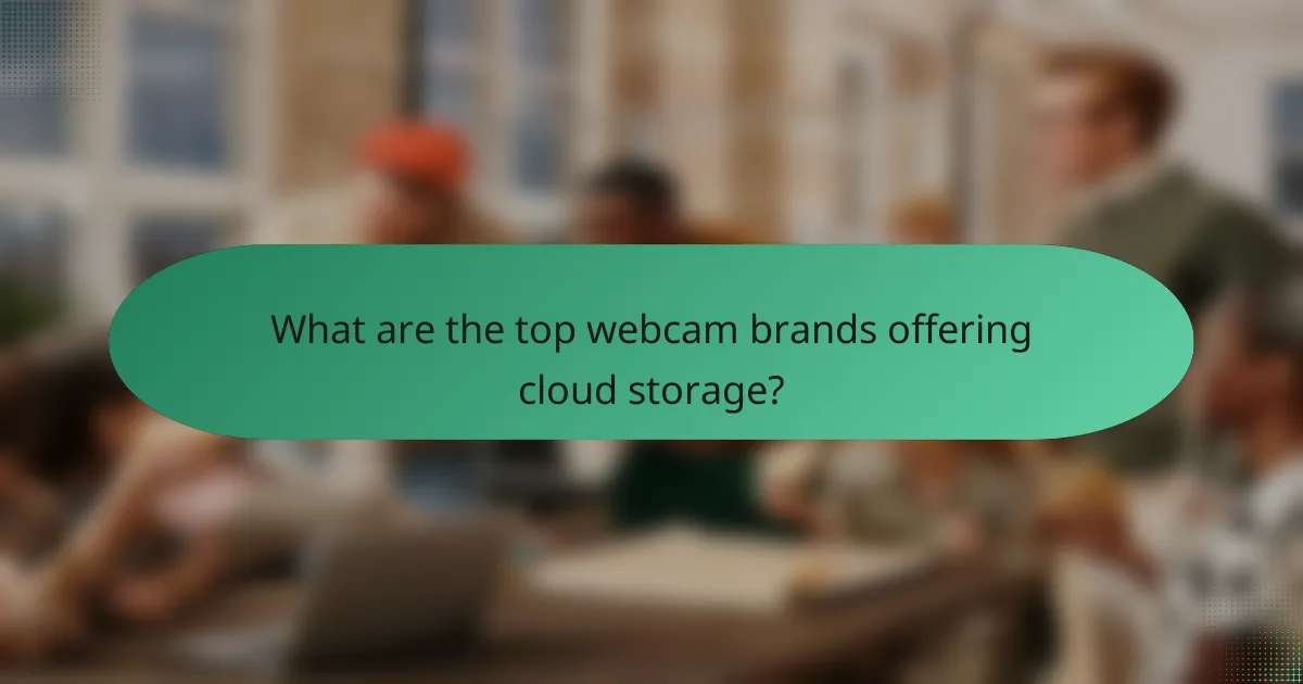 What are the top webcam brands offering cloud storage?